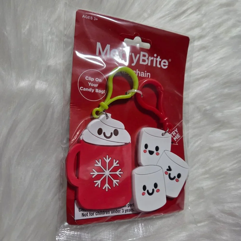 MerryBrite Hot Cocoa & Marshmallows Keychain Set